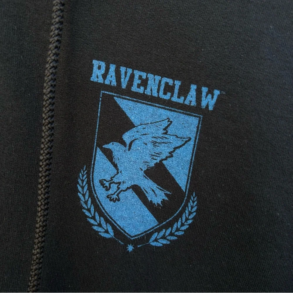 Harry Potter Ravenclaw Quidditch Full Zip Black Hoodie Mens Small Hogwarts Wizar